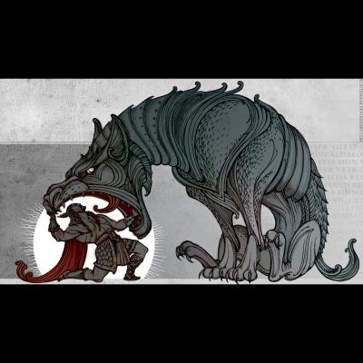 Fenriswolf (illustration du Lokasenna)