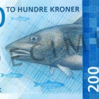 Norvège - Le nouveau billet de 200 Kr mis en circulation au printemps 2017