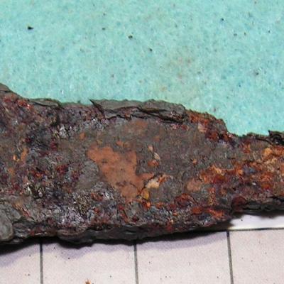 Angleterre - L'un des 90 artefacts en fer de l'Âge Viking dont les analyses isotopiques devraient révéler l'origine - Photo: Université de Nottingham