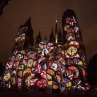 Cathedrale de lumiere a rouen vikings photo rouentourisme com