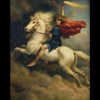Dagr et son cheval Skinfaxi - Peinture Peter Nicolai Arbo