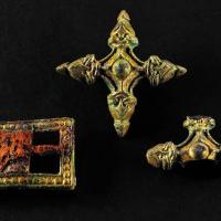 Danemark - Boucles de harnais découvertes et exposées au musée de Skanderborg - Photo: Musée de Skanderborg