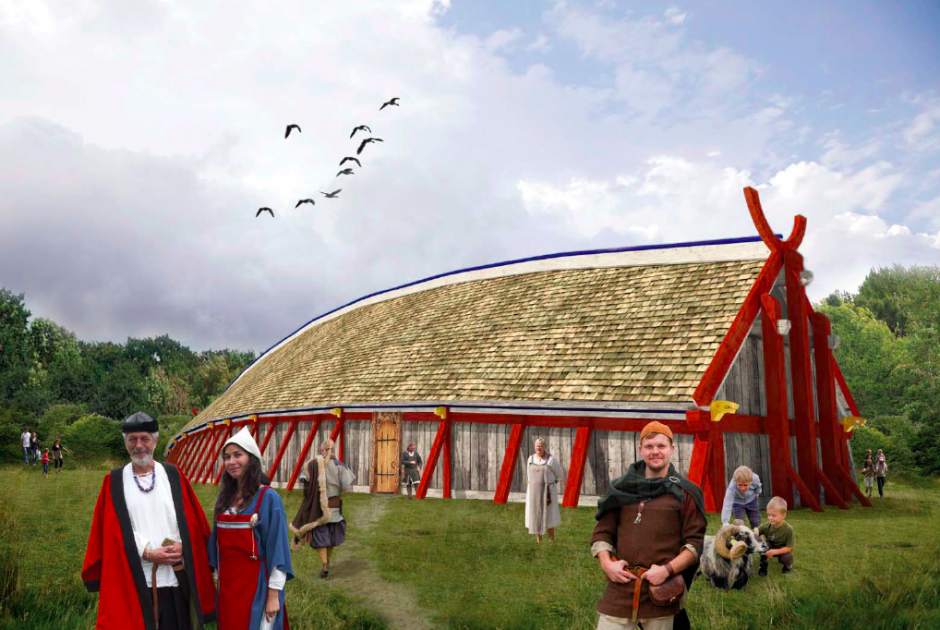 Danemark - Débat scientifique sur la couleur des bâtiments vikings - Photo: Sagnlandet Lejre