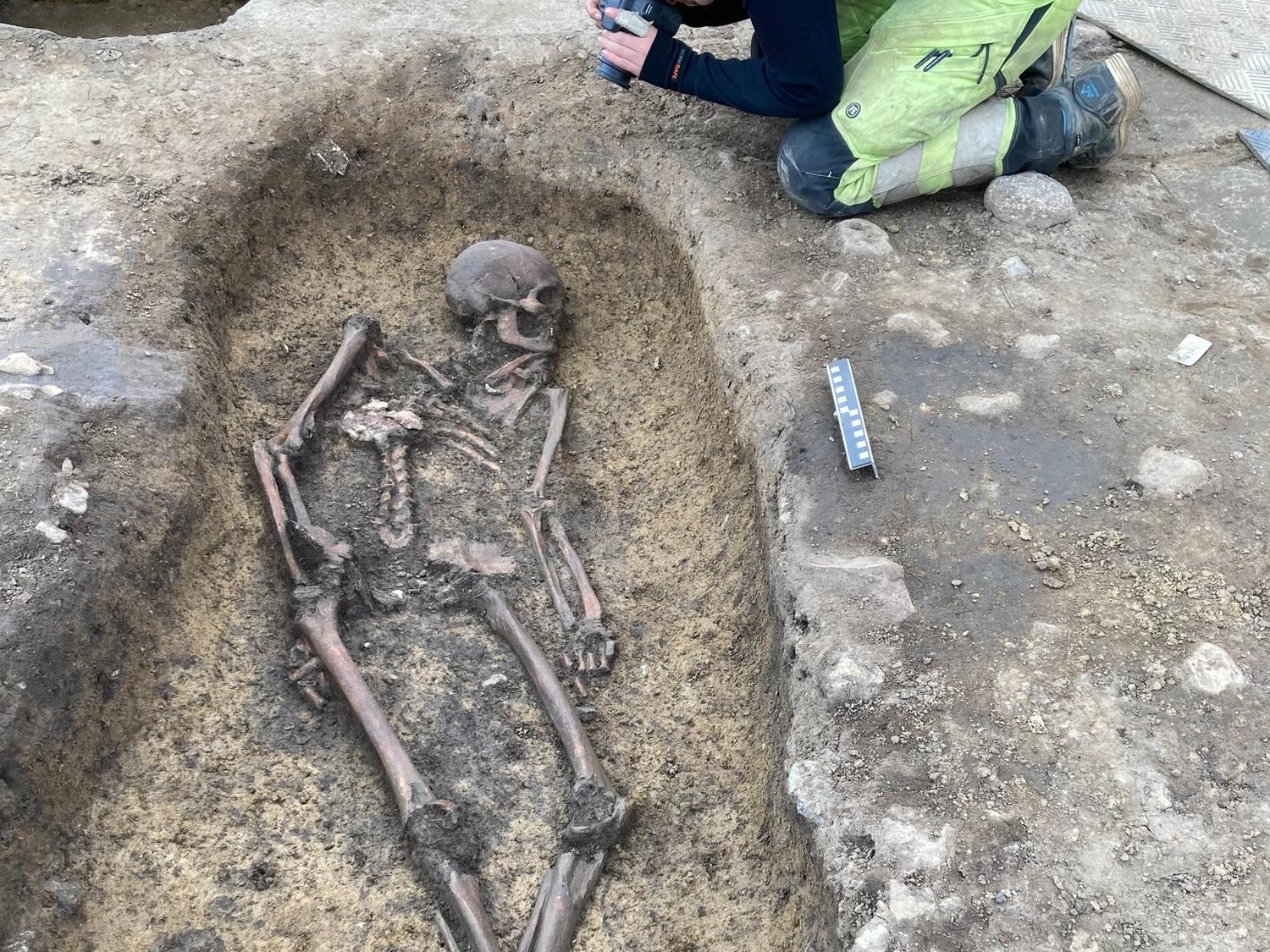 Danemark - L'une des 50 sépultures de l'Âge Viking découvertes à Åsum - Photo Photo: Sara Oline Martini Jorgensen Musée d'Odense