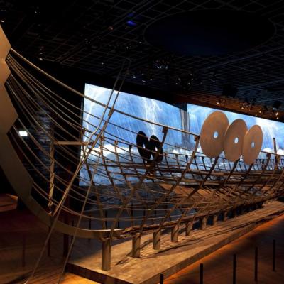 Danemark - Le plus long navire viking, Roskilde 6, se compose de plusieurs centaines de pièces de bois - Photo: John Lee, Musée national