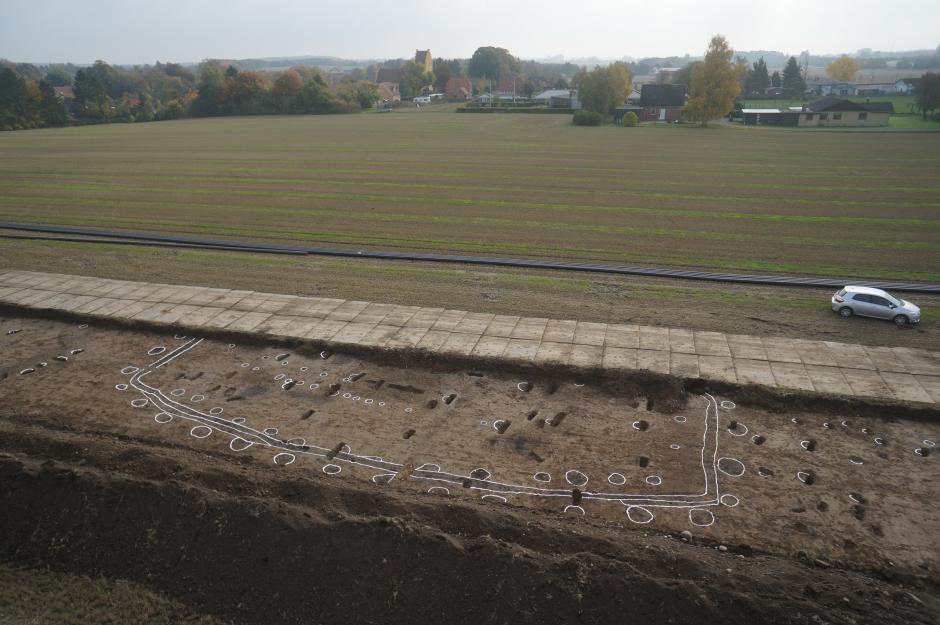 Danemark - La maison longue de l'Âge Viking sur le site de Aagard