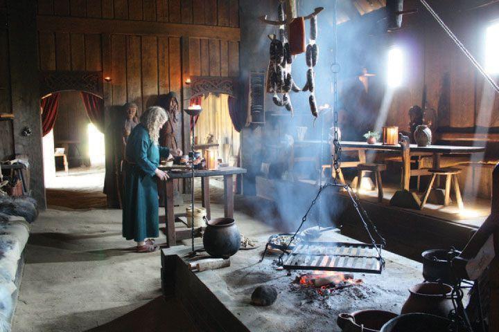 Danemark - Reconstitution d'une cuisine de l'Âge Viking à Ribe - Photo: Colin Seymour / Ribe VikingeCenter