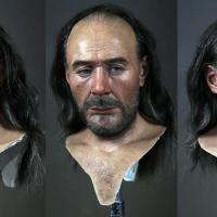 Danemark - Reconstruction faciale par l'archéologue Oscar D. Nilsson à partir du squelette découvert dans le cimetière viking de Galgedil - Photo: Oscar D. Nilsson