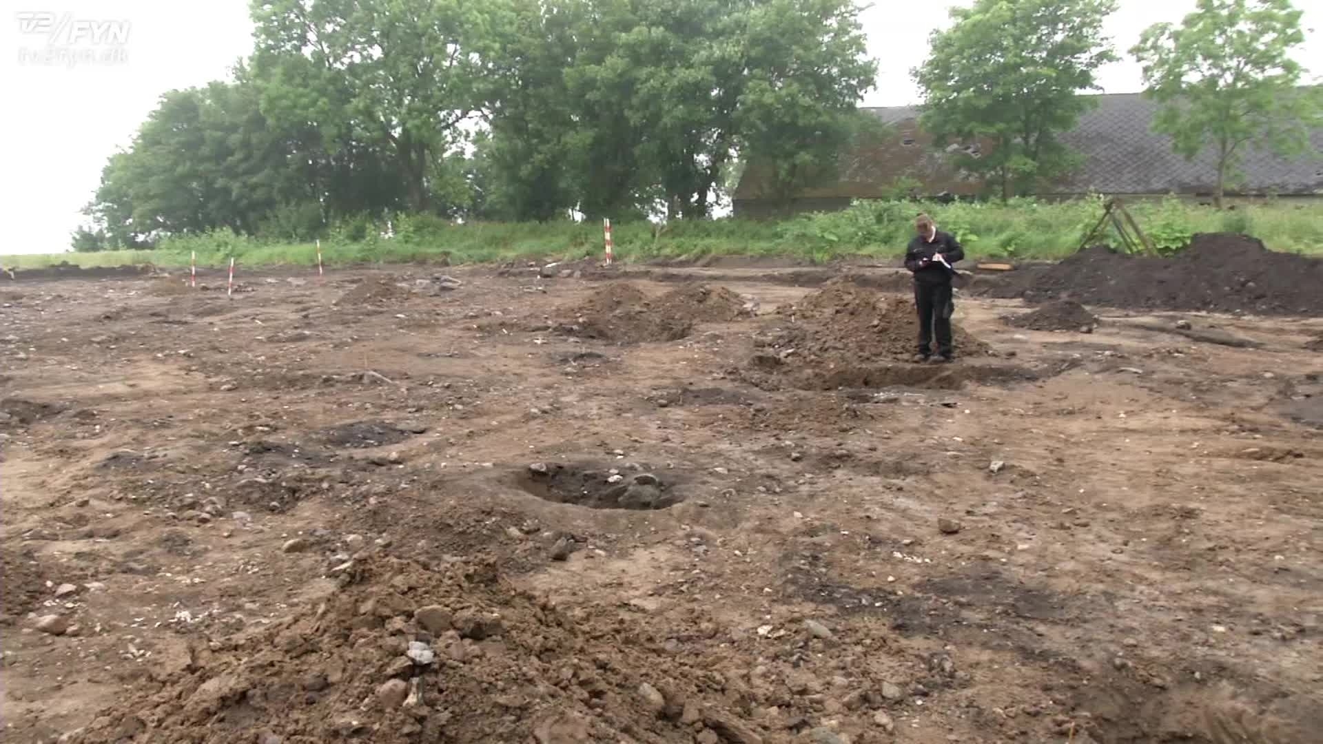 Danemark - Une halle viking découverte à Munkebo - Photo: TV2 Fyn.dk