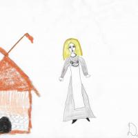 Femme viking - Dessin: Darya, 7 ans et demi - Aubagne (13)