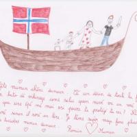 Une fête des mères vikings - Dessin: Romain 8 ans - Strasbourg (67)