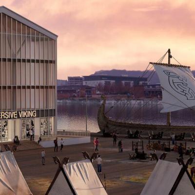 France - La Cité immersive Viking sur la rive gauche de la Seine, à Rouen, ouvrira ses portes le 15 Juin 2024 - Photo: Cités Immersives