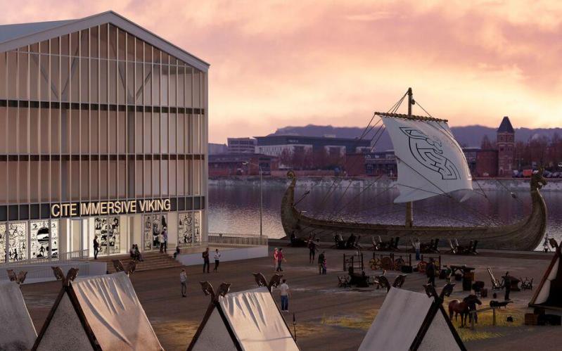 France - La Cité immersive Viking sur la rive gauche de la Seine, à Rouen, ouvrira ses portes le 15 Juin 2024 - Photo: Cités Immersives