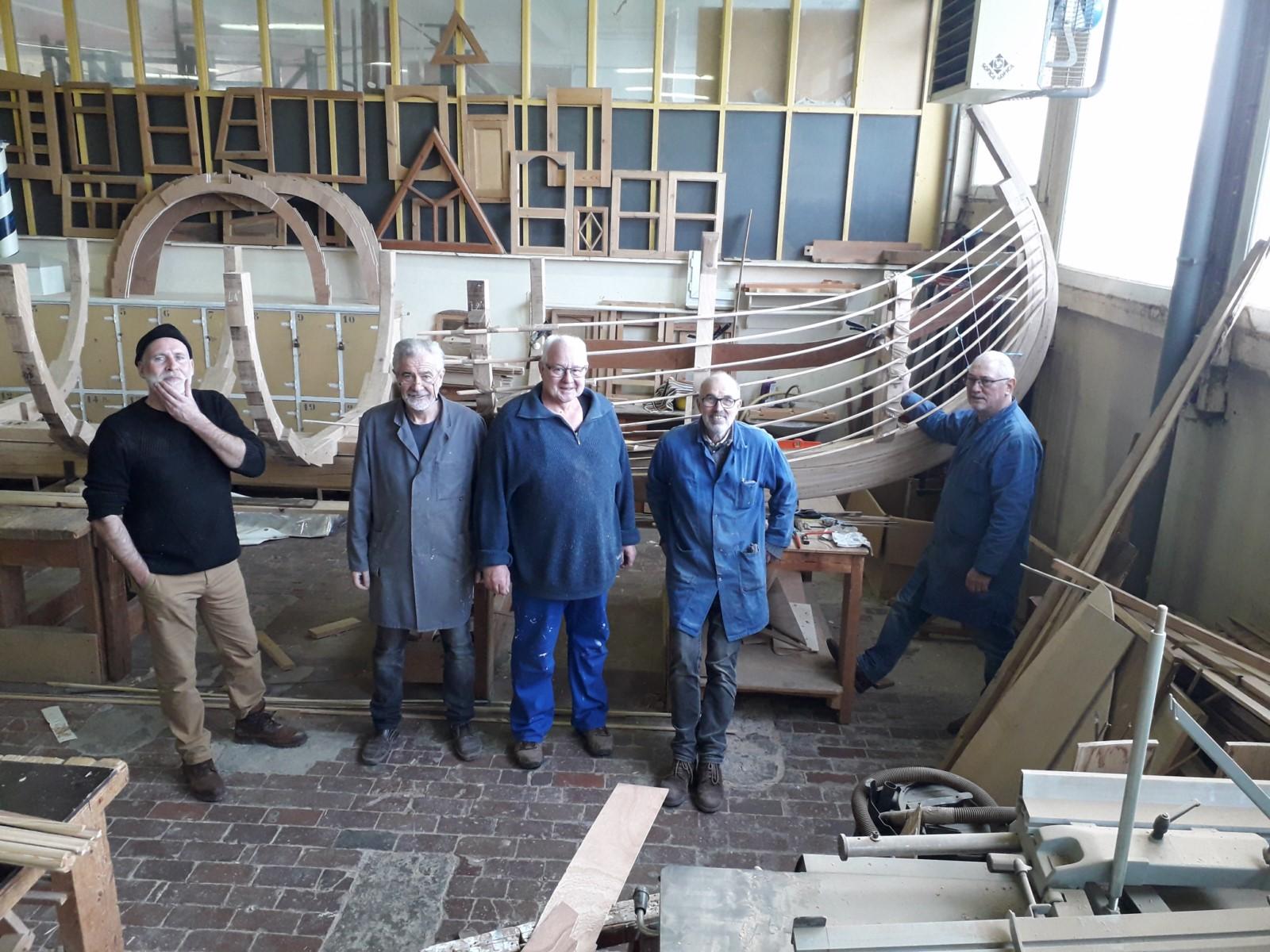 France - Matérialisation des bordés dans l'étrave de l'Alwyn-Kyrre - Photo: Héritages Maritime et Fluvial des Rives de l'Aa