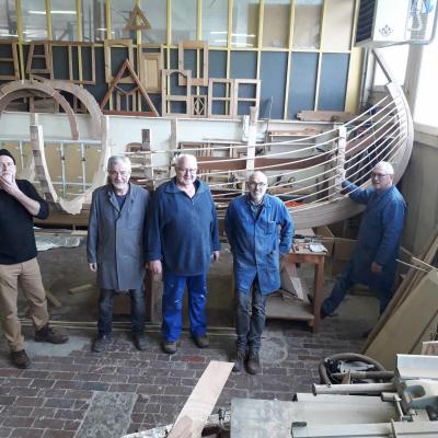 France - Matérialisation des bordés dans l'étrave de l'Alwyn-Kyrre - Photo: Héritages Maritime et Fluvial des Rives de l'Aa