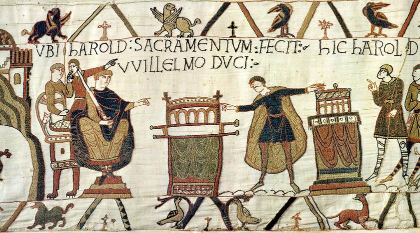 Harold prête serment au duc Guillaume - Tapisserie de Bayeux