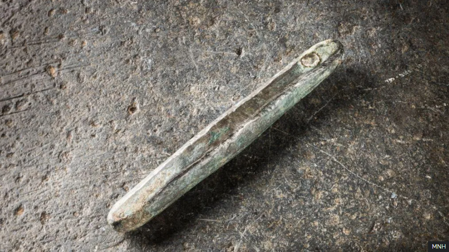 Île de Man - Le lingot en argent de l'Âge Viking découvert dans un champ en Juillet 2022 - Photo: Manx National Heritage