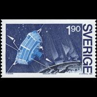 Le timbre suédois édité en 1984 pour le projet Viking satellite