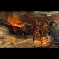 Les funérailles d'un Viking - Peinture: Frank Dicksee