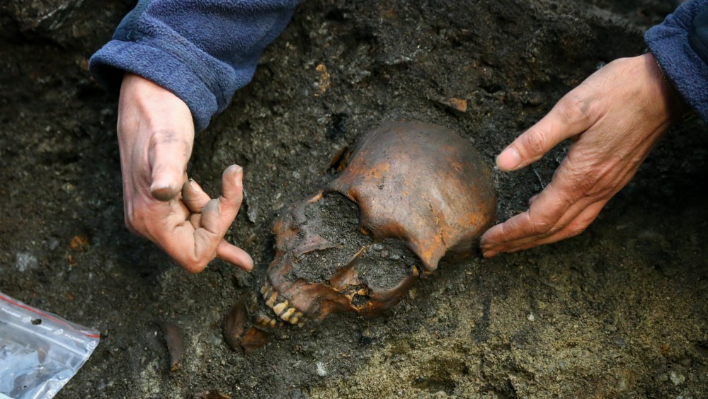 Norvège - Découverte d'un cimetière et d'une église de 1015 à Trondheim - Photo: Stein Lorentzen/ NRK