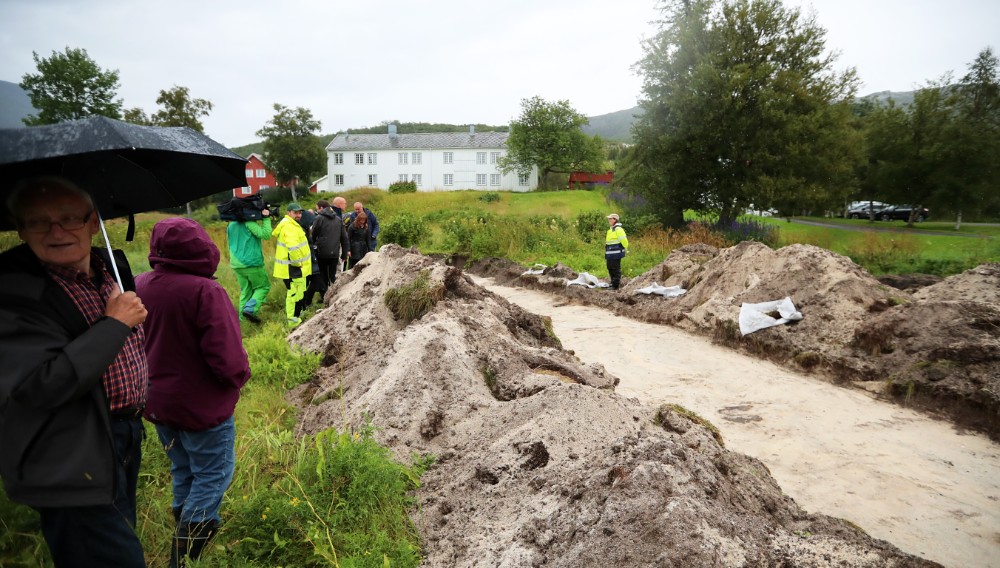 Découverte de vestiges d'une maison longue à Gildeskål - Photo: Ole Dalen pour NRK