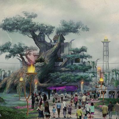 Entrée principale du parc d'attraction 