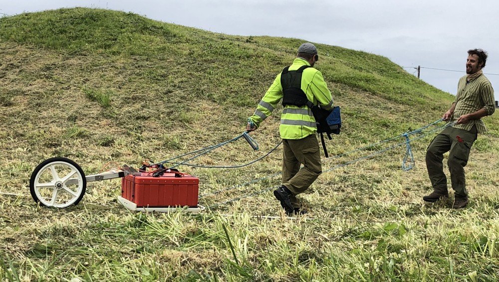 Norvège - Le tumulus d'Opphaug dans le Trøndelag pourrait accueillir un bateau tombe tel que celui d'Oseberg - Photo: Ingrid Lindgaard Stranden