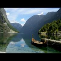 Le village viking Njardarheimr à Gudvangen, Norvège