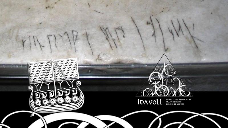 Les noms et prénoms à l'Âge Viking - Photo: Le prénom Halvdan écrit en runes, Sainte Sophie, Istanbul