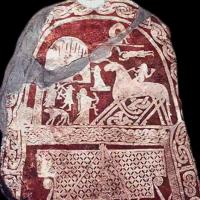 La pierre historiée de Tjängvide, île de Gotland