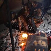 Reconstitution d'une cuisson de viande - Photo: gîte Le repaire d'Asgeïr