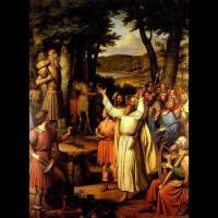 Représentation d'un Godi procédant à une offrande  au dieu Thor, par J.L Lund