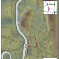 Plan avec les contours approximatifs du camp d'hiver viking à Torksey