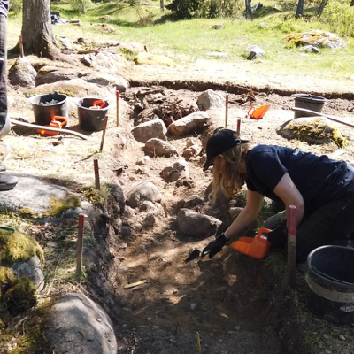 Suède - Fouilles archéologiques sur le site du chantier naval découvert à proximité de Birka - Photo: Paul Parker / Université de Stockholm