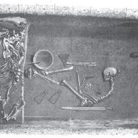 Suède - La sépulture Bj 581 d'après le plan originel établi par Hjalmar Stolpe en 1889 - Illustration: Evald Hansen