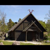 Le village viking Vikingabyn sur l'île de Gotland, Suède