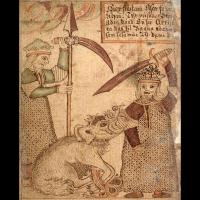 Týr et le loup Fenrir - Illustration Ólafur Brynjúlfsson