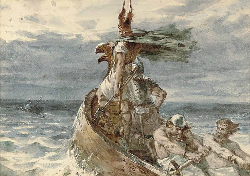 Vikings heading for Land, par Frank Dicksee, 1873
